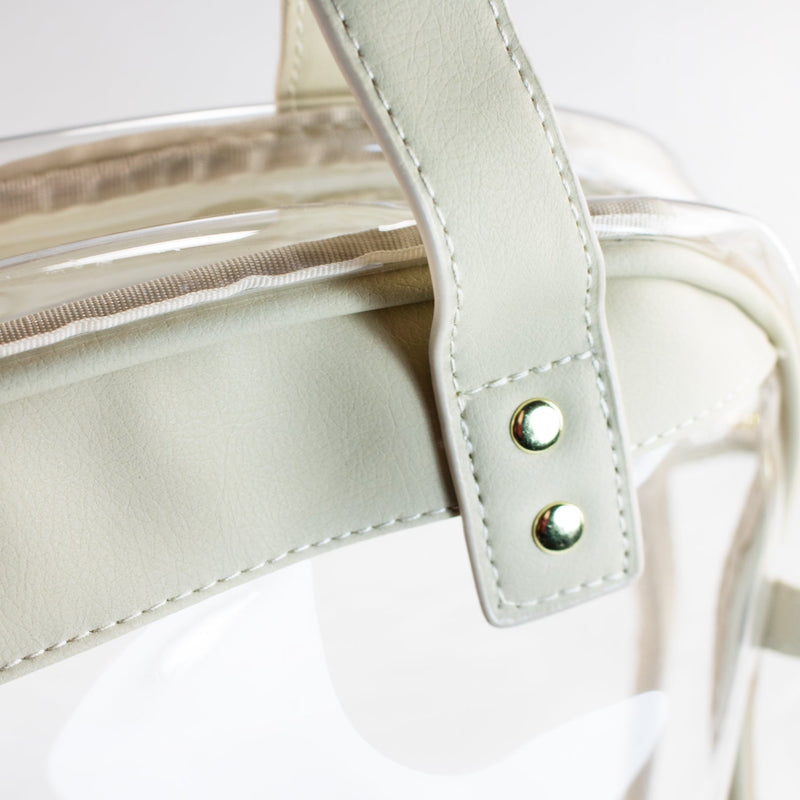 Carryall Tote - Tan and Clear