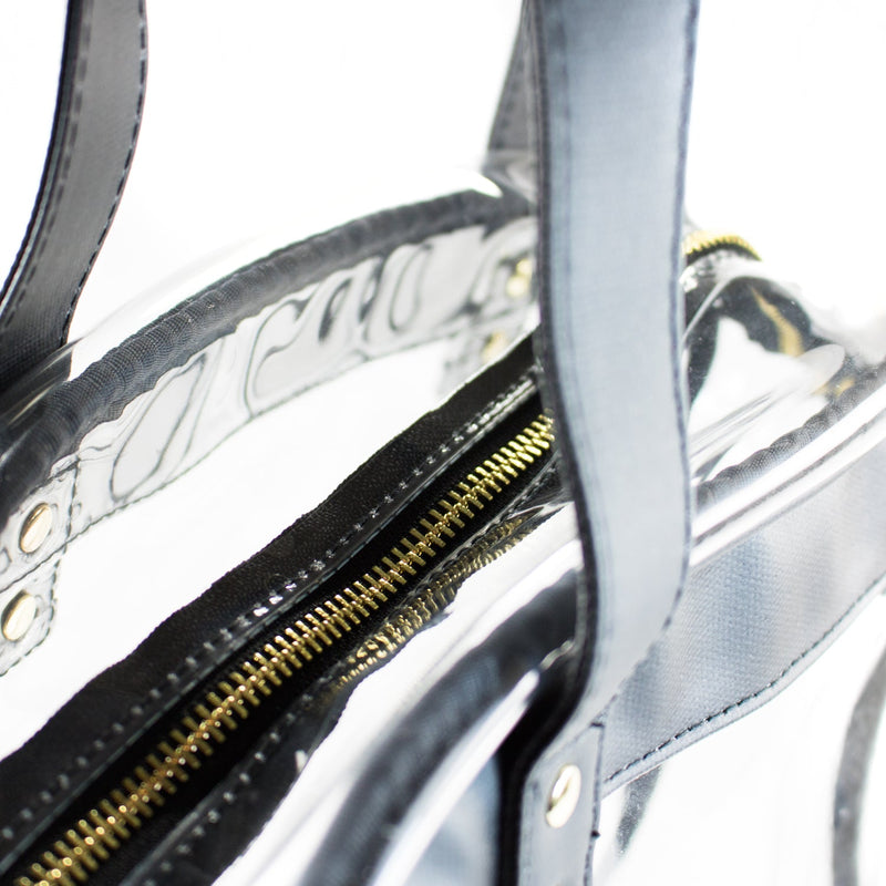Carryall Tote - Black and Clear