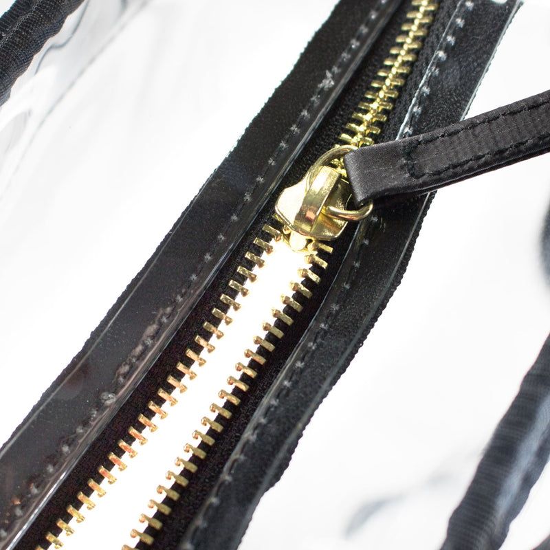 Carryall Tote - Black and Clear
