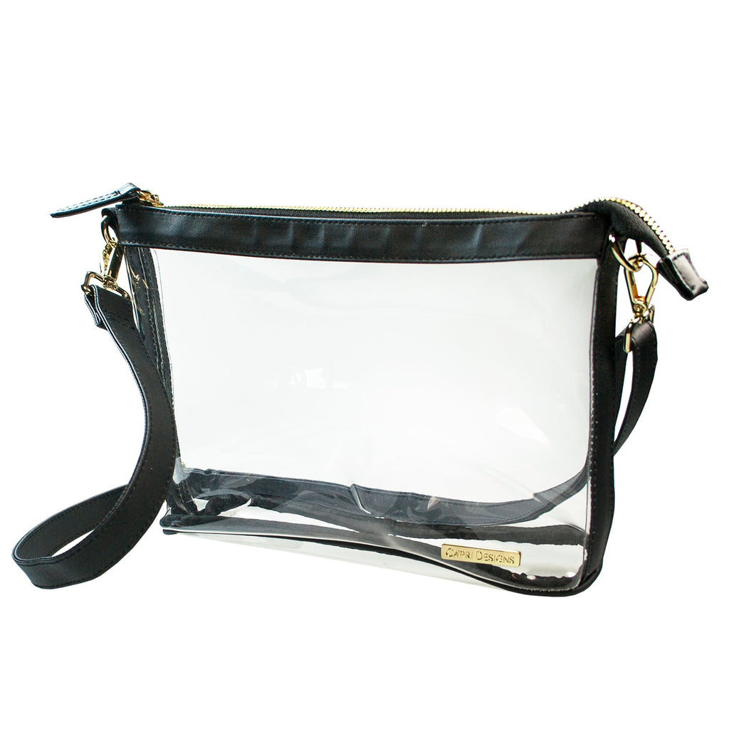 Large Crossbody - Black and Clear