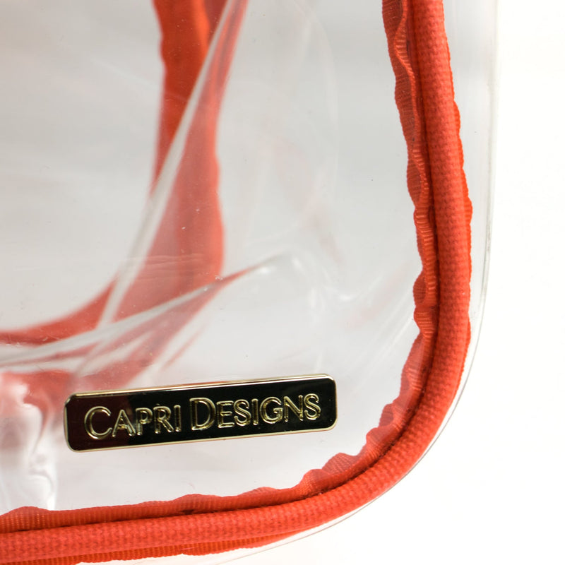 Carryall Tote - Orange and Clear