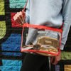 Large Crossbody - Orange and Clear