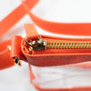 Large Crossbody - Orange and Clear