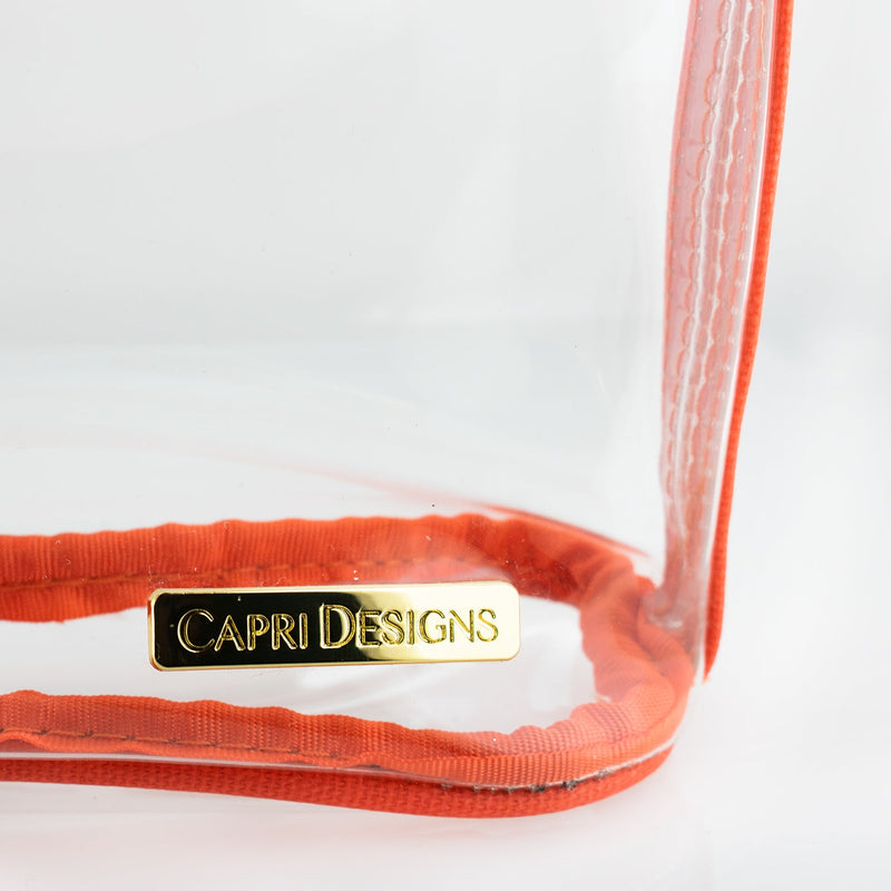 Small Crossbody - Orange and Clear