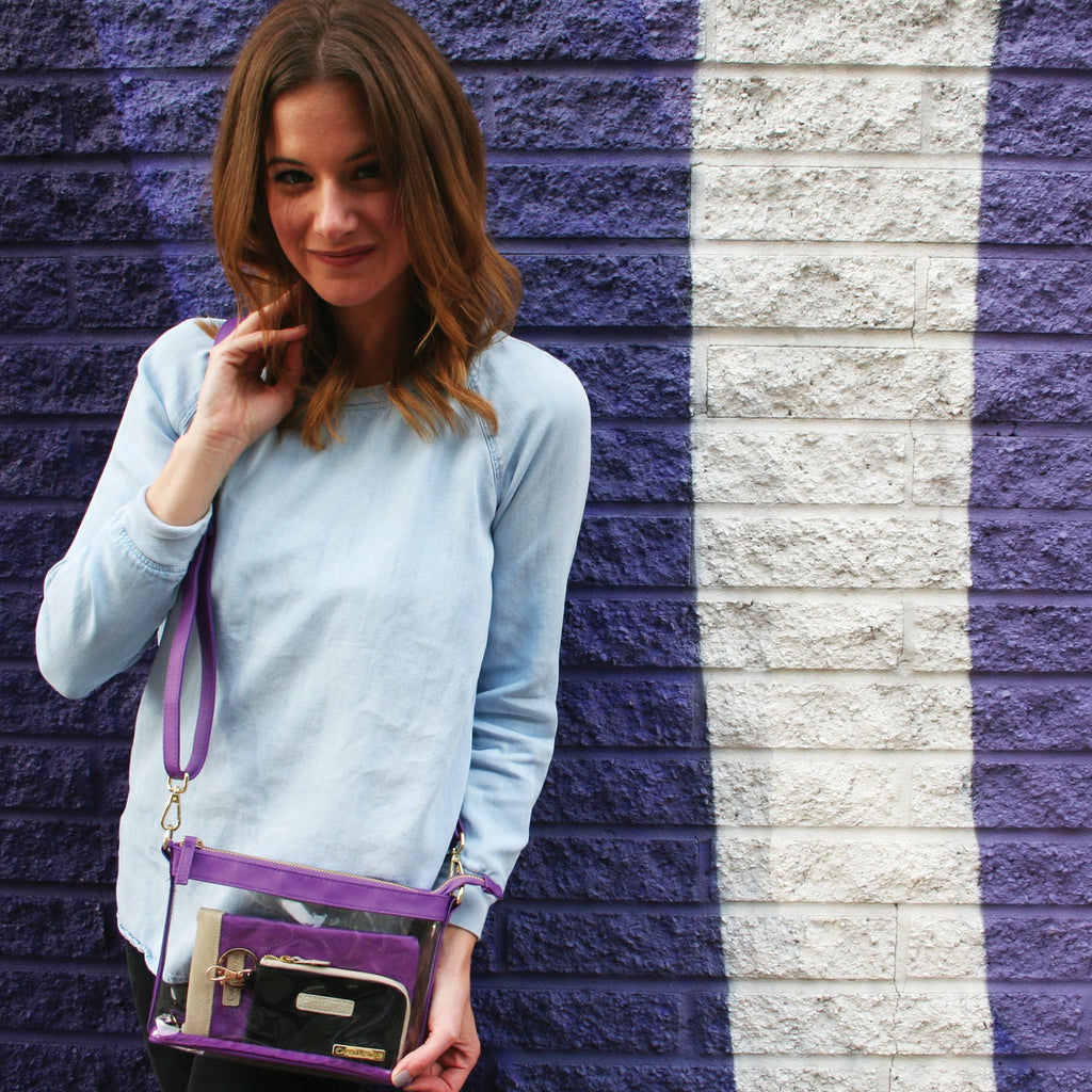 Small Crossbody - Purple and Clear