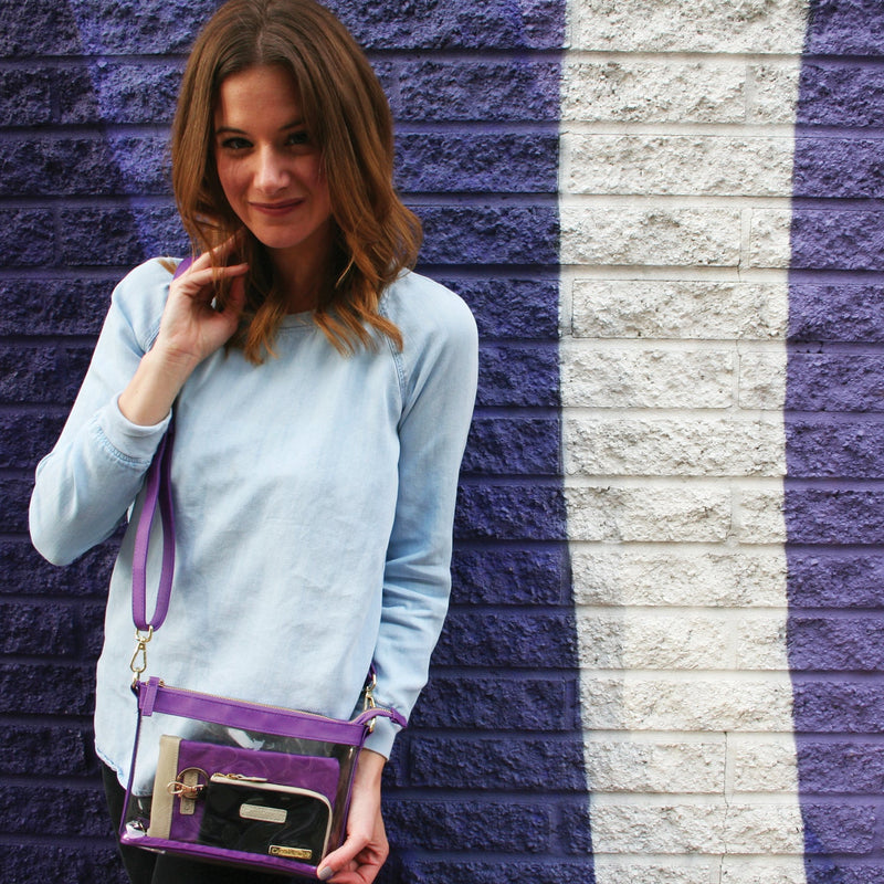 Small Crossbody - Purple and Clear