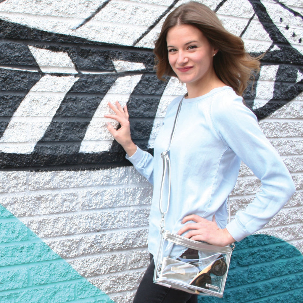 Small Crossbody - Silver and Clear