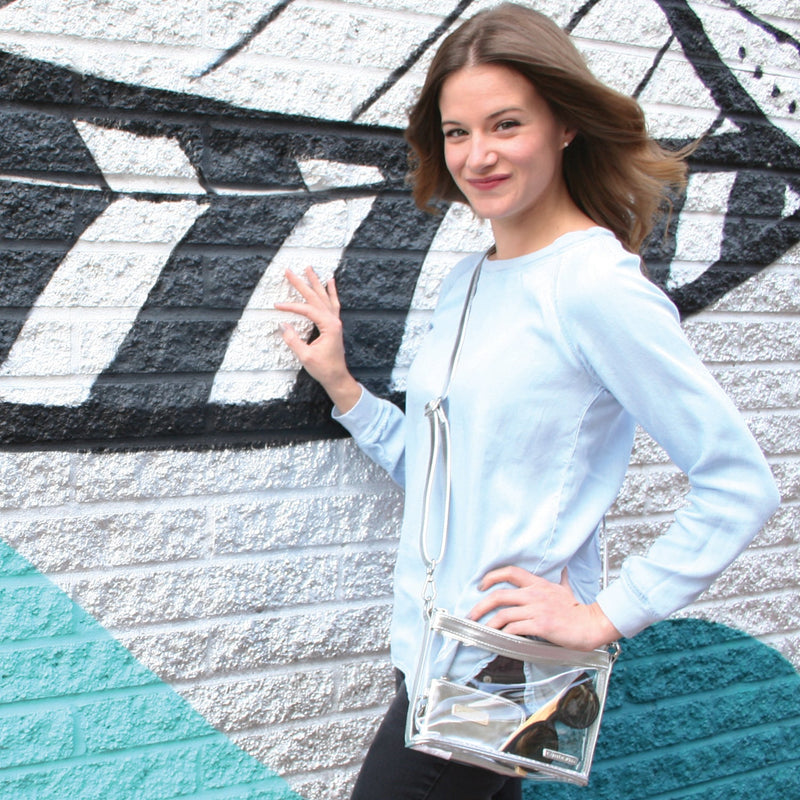 Small Crossbody - Silver and Clear
