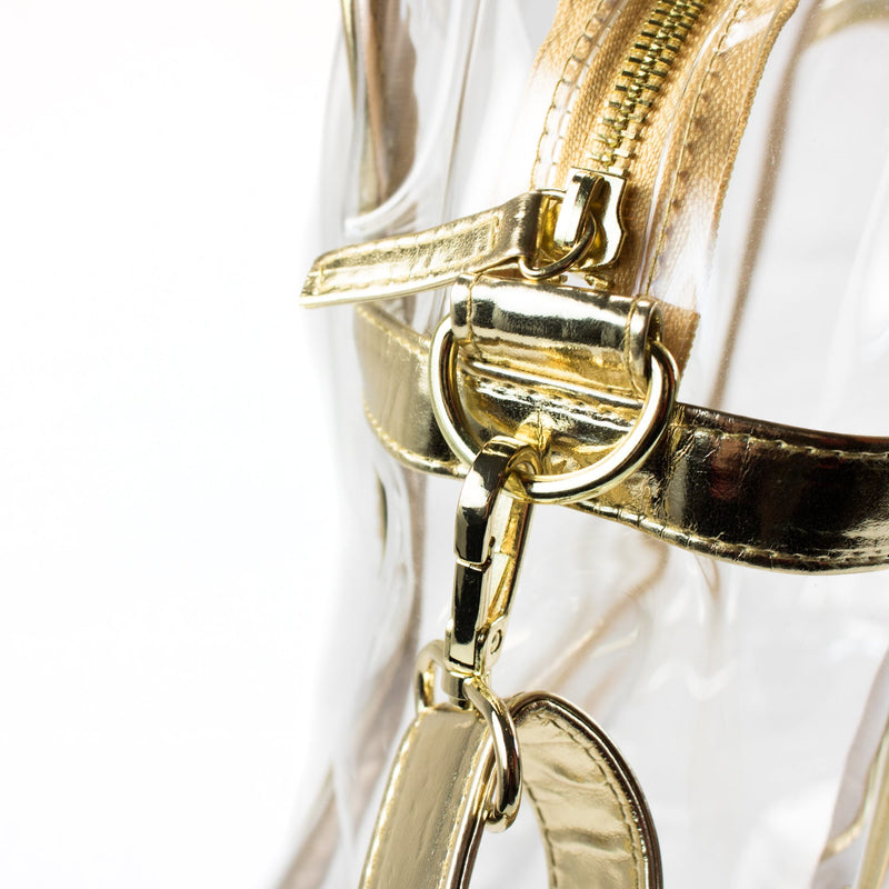 Carryall Tote - Gold and Clear
