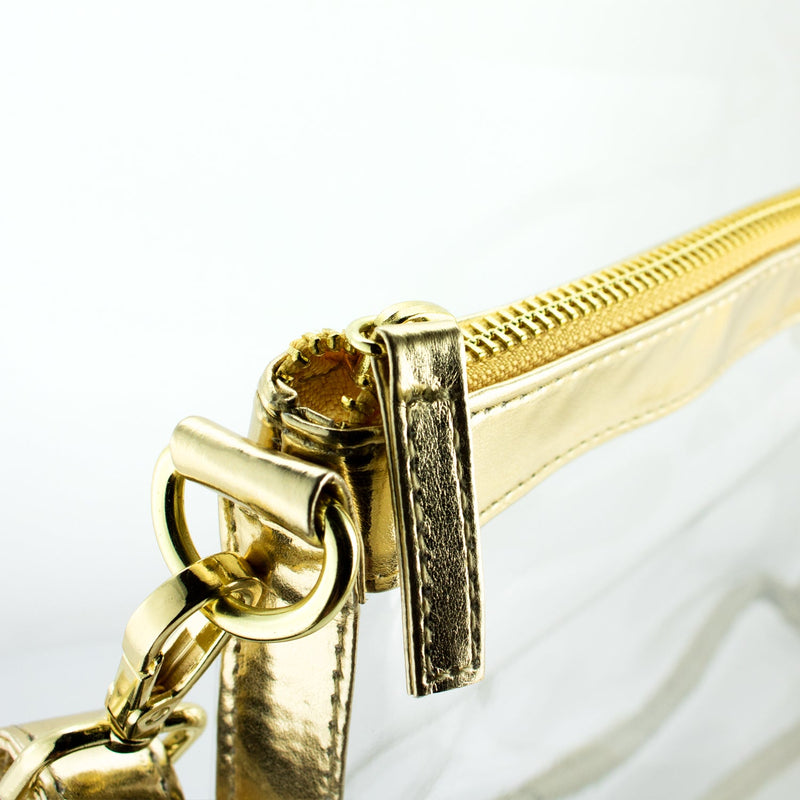 Large Crossbody - Gold and Clear