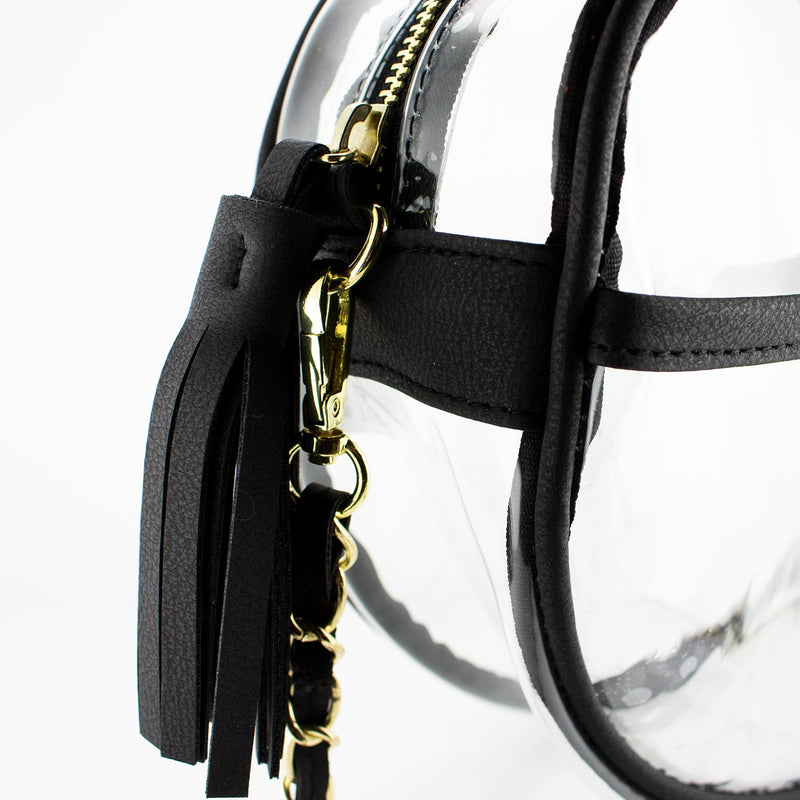 Canteen Crossbody - Black and Clear
