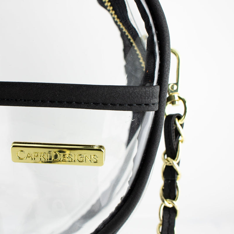 Canteen Crossbody - Black and Clear