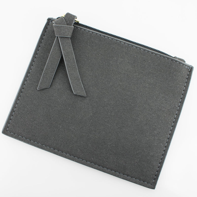 Half Moon Crossbody - Gray Suede and Clear