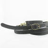 Half Moon Crossbody - Gray Suede and Clear