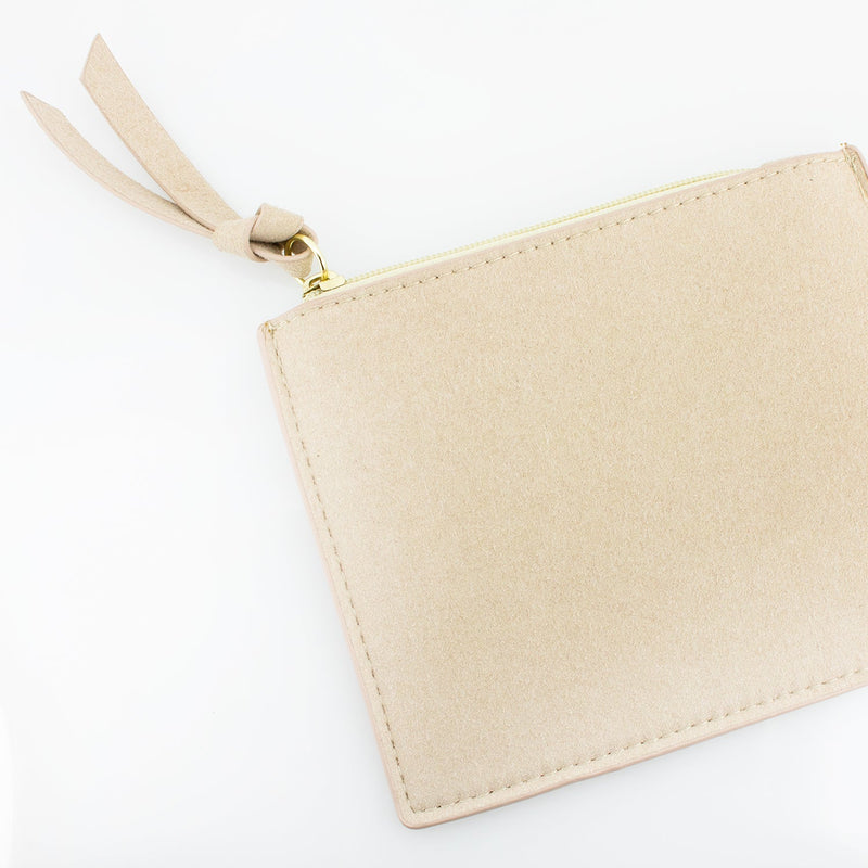 Half Moon Crossbody - Tan Suede and Clear