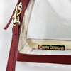 Half Moon Crossbody - Maroon and Clear