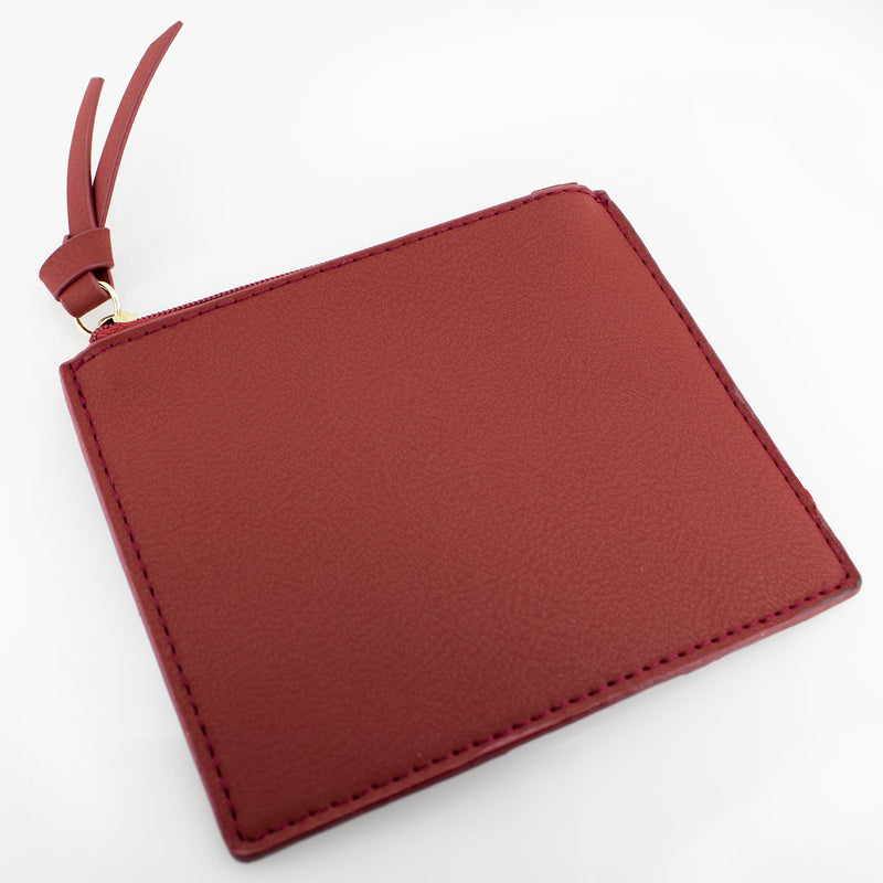 Half Moon Crossbody - Maroon and Clear