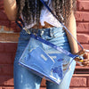 Large Crossbody - Royal Blue and Clear