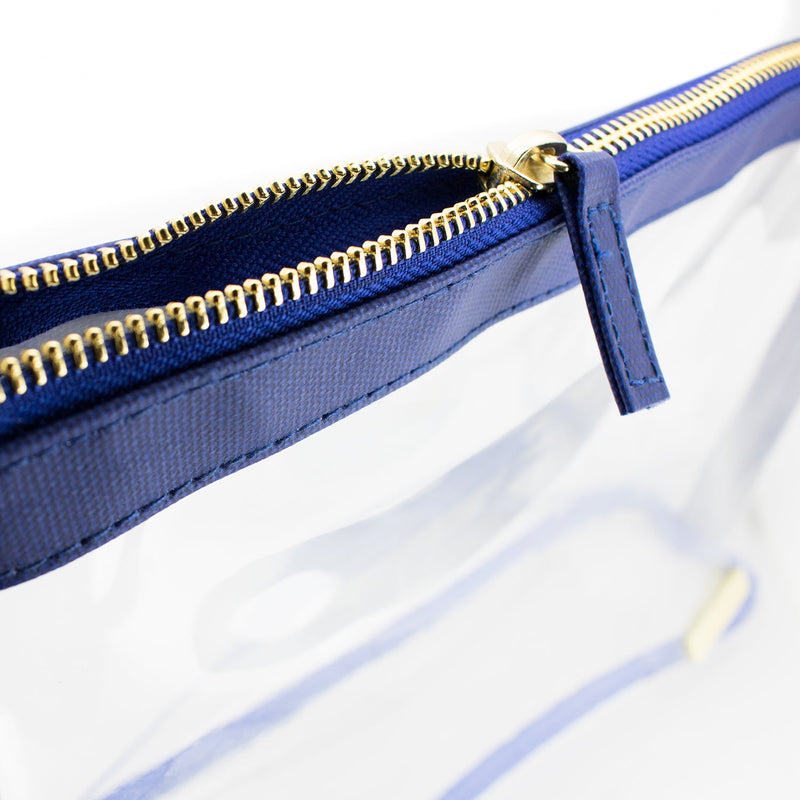 Small Crossbody - Royal Blue and Clear