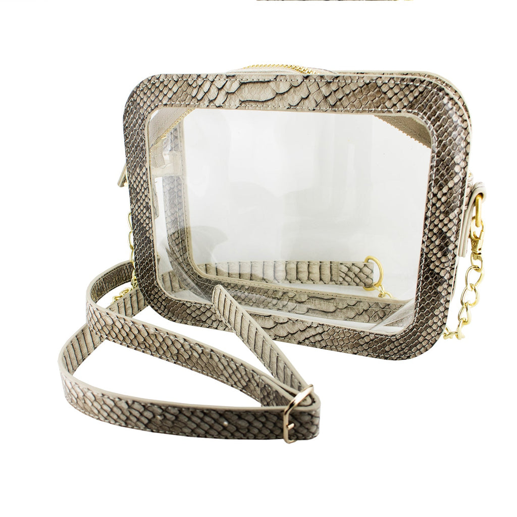 Camera Crossbody - Clear Bag with Moondust Accents