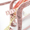 Camera Crossbody - Clear Bag with Mauvewood Accents