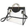 Classic Ring Tote - Clear Bag with Black and Gold Accents