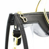 Classic Ring Tote - Clear Bag with Black and Gold Accents
