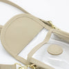 Cell Phone Crossbody - Clear Bag with Tan and Gold Accents