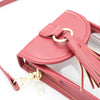 Cell Phone Crossbody - Clear Bag with Crimson and Gold Accents
