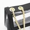 Convertible Crossbody - Clear Bag with Black and Gold Accents