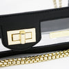 Convertible Crossbody - Clear Bag with Black and Gold Accents