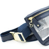 Belt Bag - Clear Bag with Navy and Gold Accents