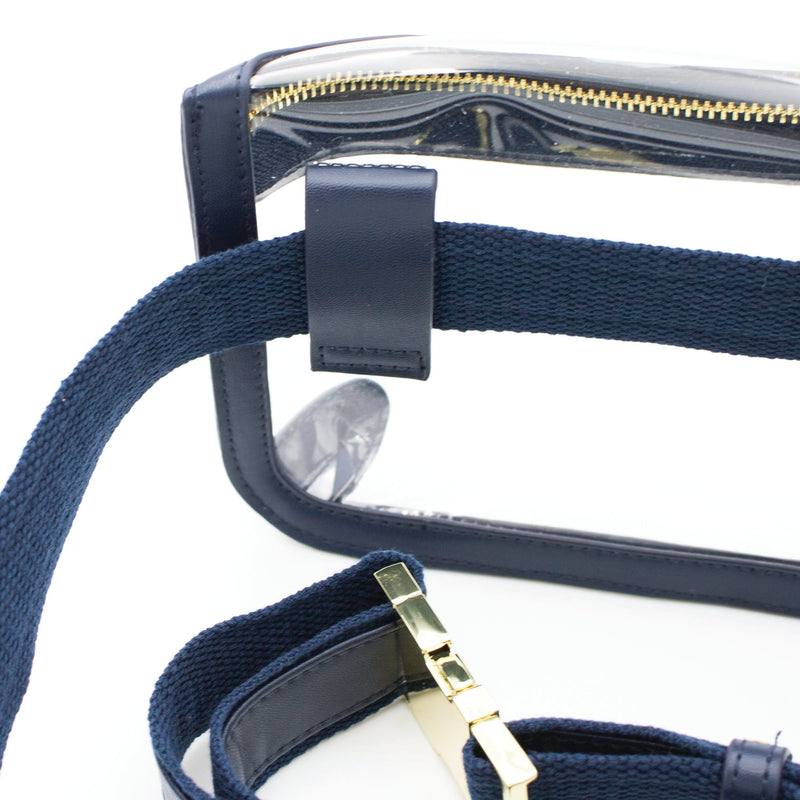 Belt Bag - Clear Bag with Navy and Gold Accents