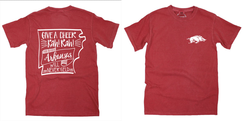 Pep Squad Tee- University of Arkansas