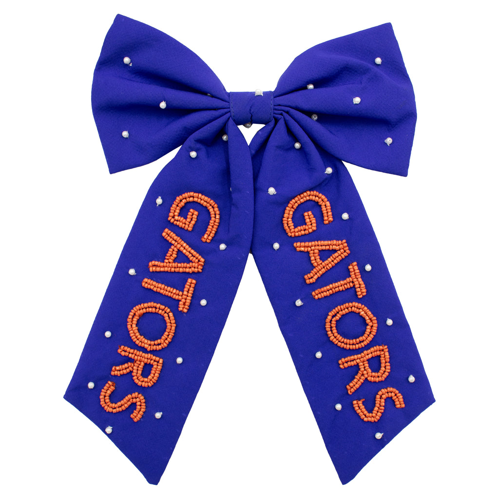 Beaded Hair Bow - University of Florida