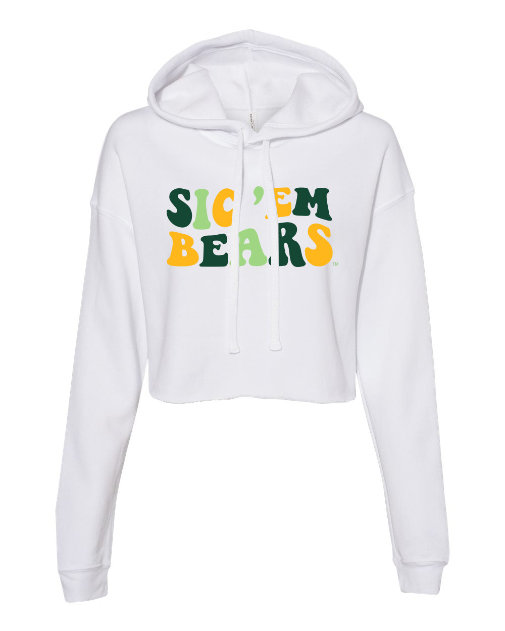 Groovy Crop Hoodie- Baylor University
