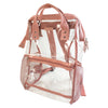 Hinge Top Clear Backpack - Ash Rose
