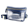 Belt Bag - Clear Bag with Navy and Gold Accents