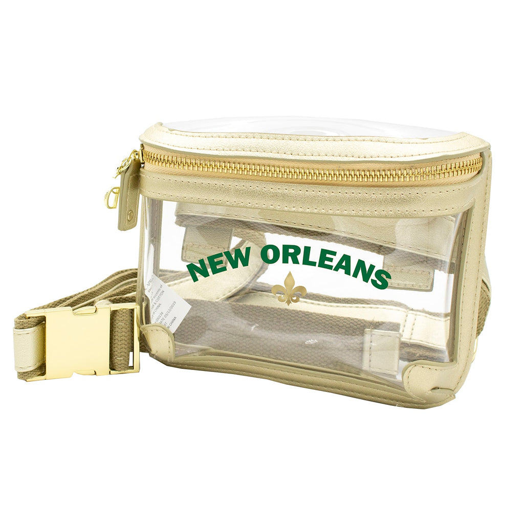 Belt Bag Sling Pack - New Orleans Custom Print (Gold)