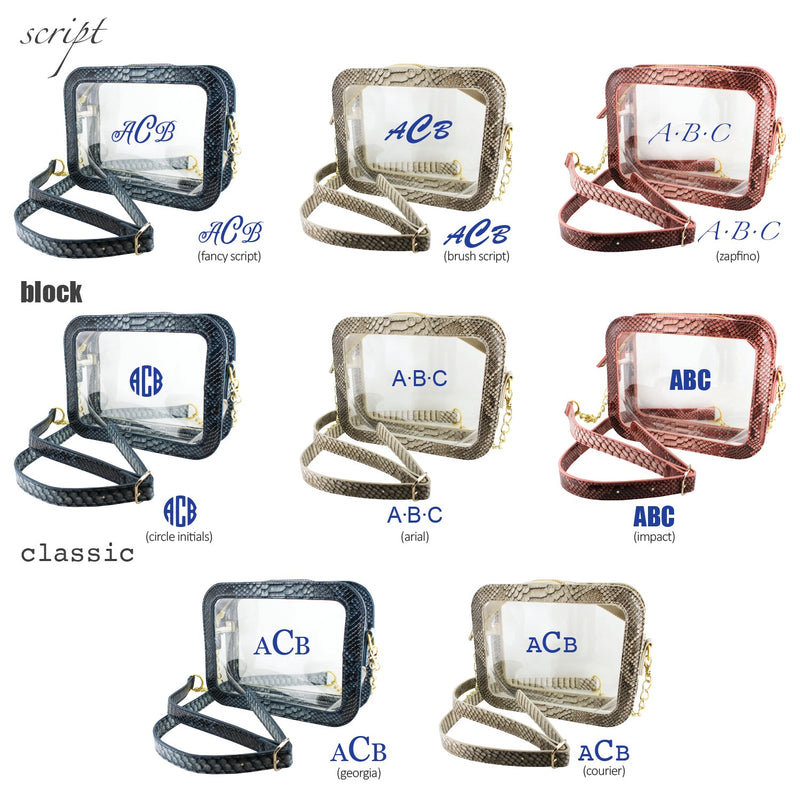 Camera Crossbody - Clear Bag with Midnight Accents
