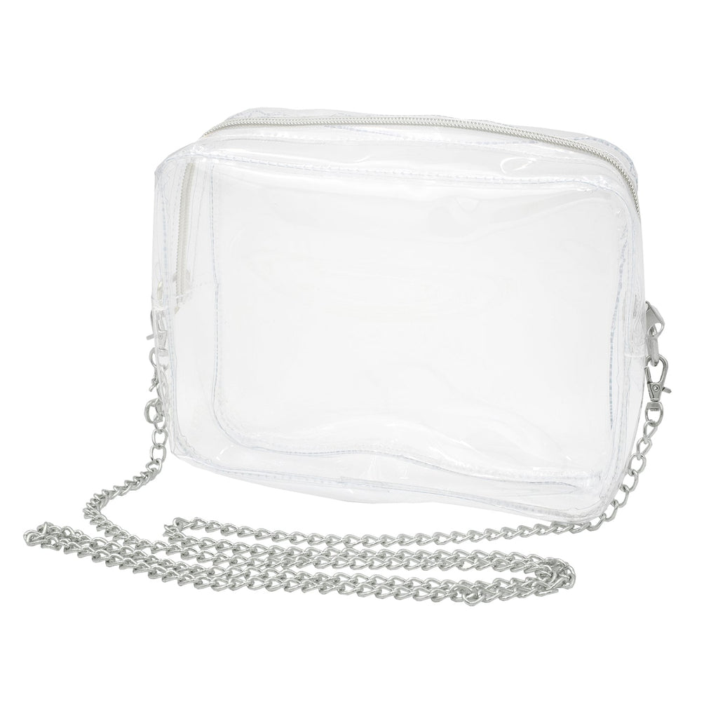 Camera Crossbody - Clear PVC Silver Hardwear