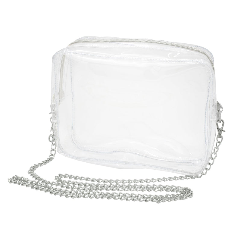 Camera Crossbody - Clear PVC Silver Hardwear