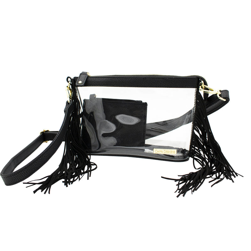 Western Crossbody - Clear Bag with Black Accents