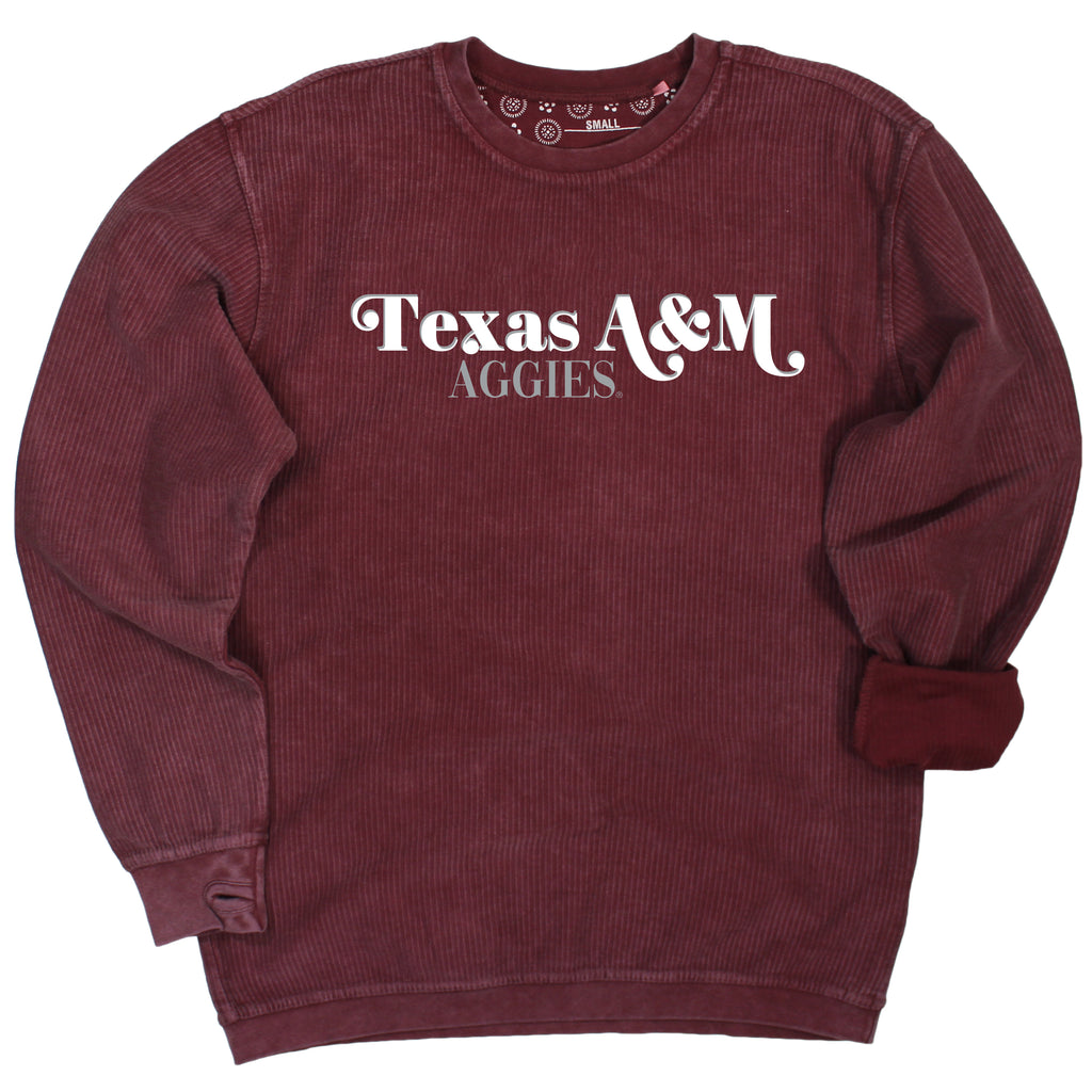 First Down Corded Crew- Texas A&M