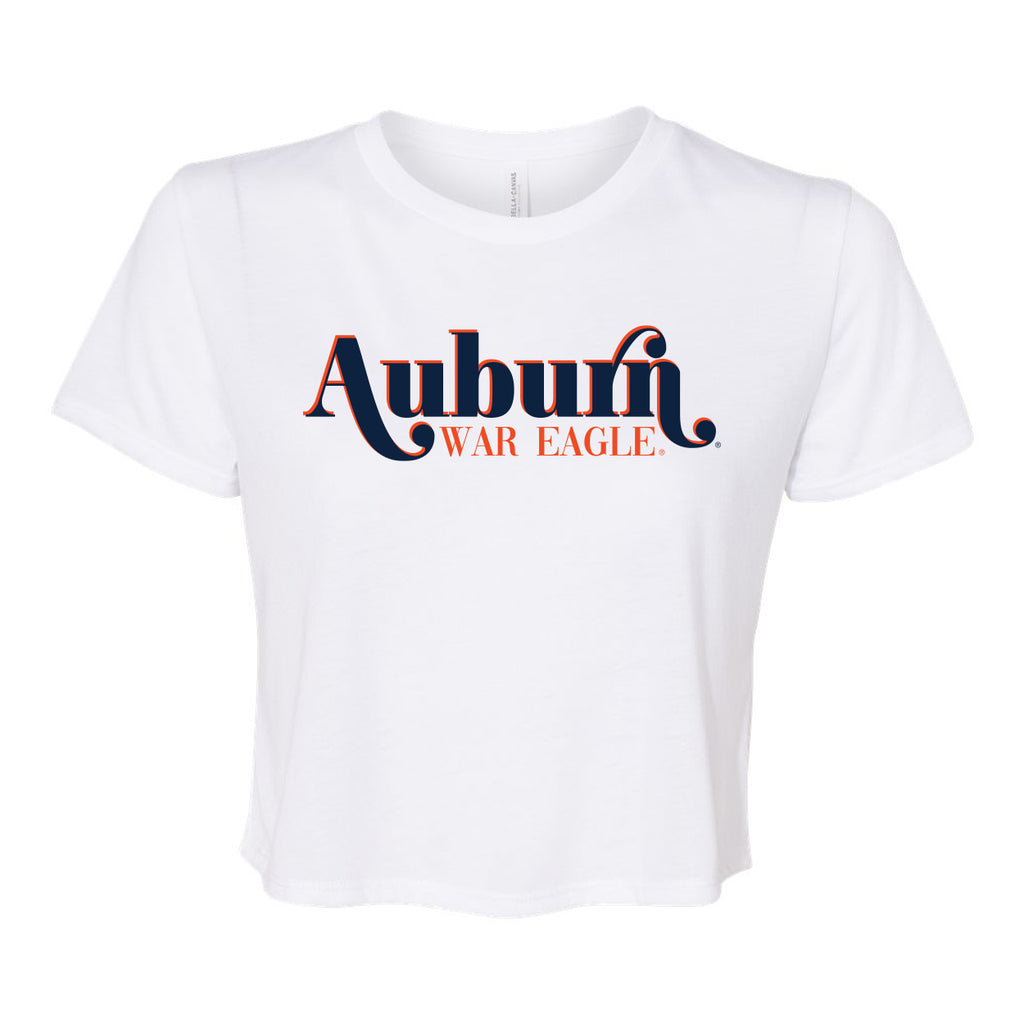 First Down Crop Tee- Auburn
