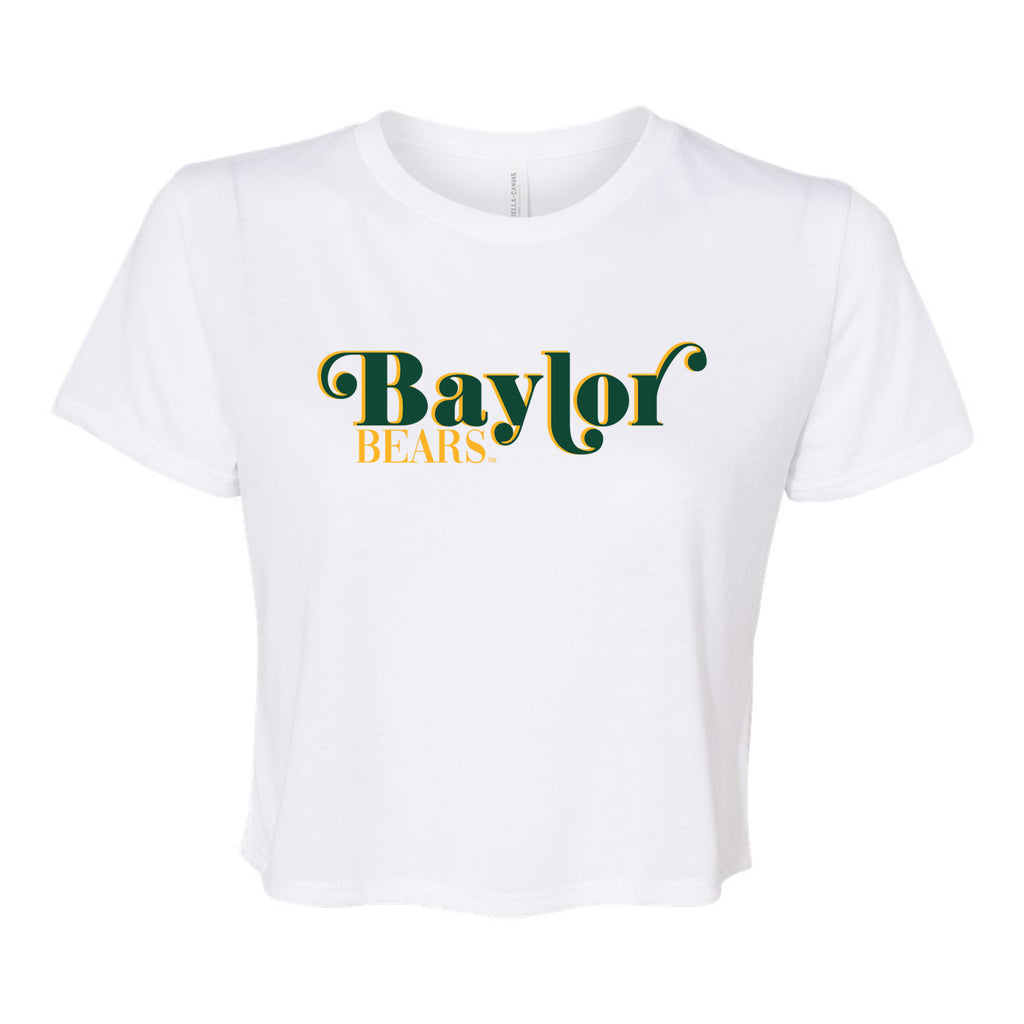 First Down Crop Tee- Baylor University