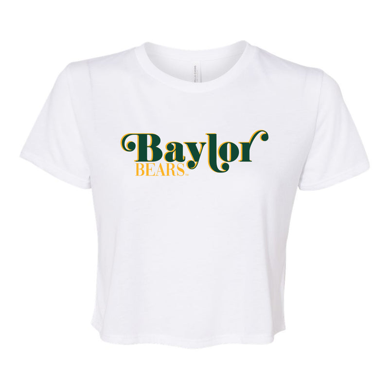 First Down Crop Tee- Baylor University