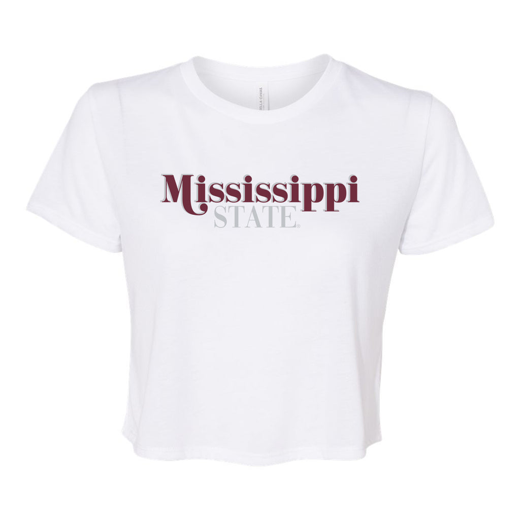 First Down Crop Tee- Mississippi State University