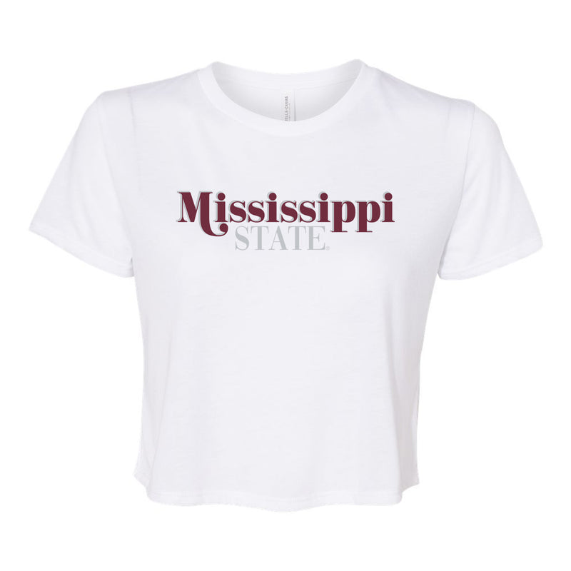 First Down Crop Tee- Mississippi State University