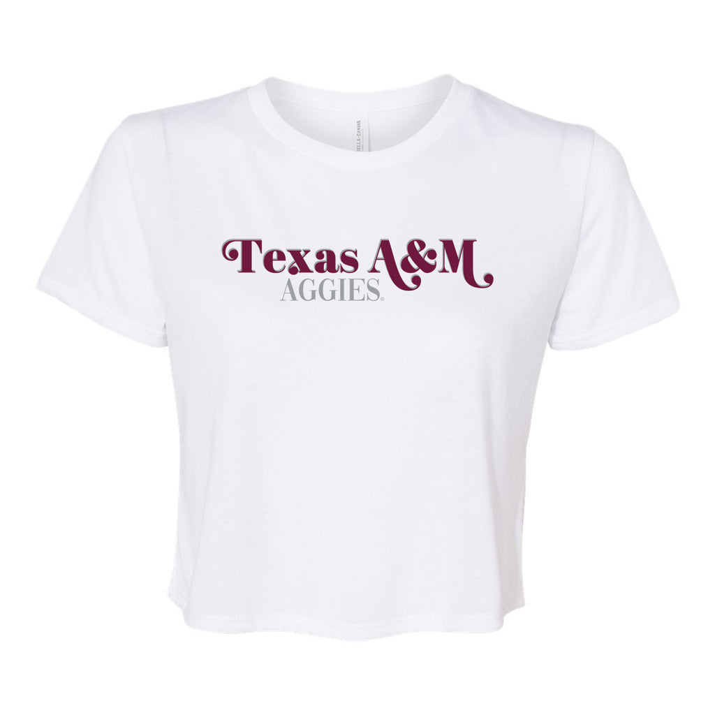 First Down Crop tee- Texas A&M